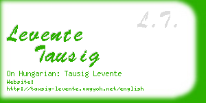 levente tausig business card